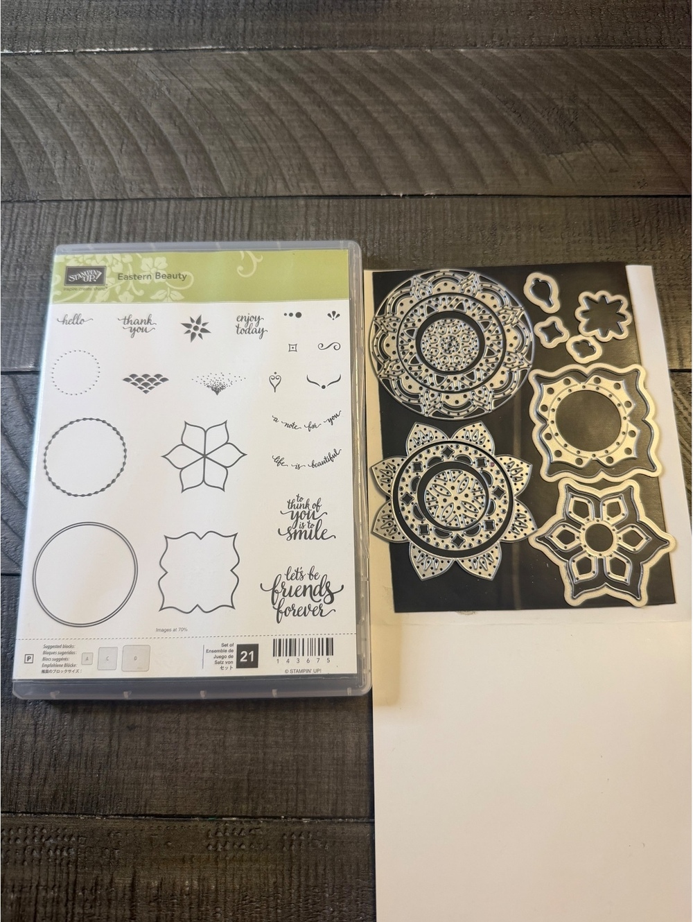 Stampin’ Up Eastern Beauty stamp set and Eastern Medallions Dies die cut set